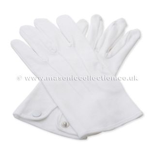 100% Cotton White Gloves Cadet Waiter Army Butler Brass   3 PAIRS