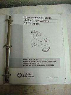   28/34 & 20/26 BA 750 Floor Scrubber Service Manual Nilfisk