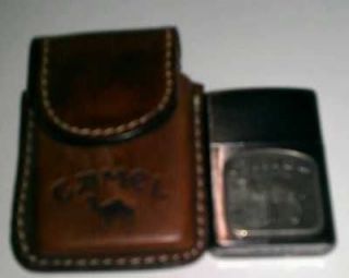 Vintage ZIPPO LIGHTER 1932 1992 Camel Logo & Vintage Belt Leather 