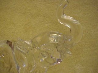   1994 2.5 SOLID CRYSTAL ELEPHANT FIGURINE MINT CLEAN 6.5 PAPERWEIGHT