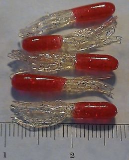 Crappie & Panfish Plastic Fishing Jig Tubes   Red & Clear   Floating 