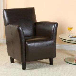 Classic Design Brown Leather Armchair / Club Chair