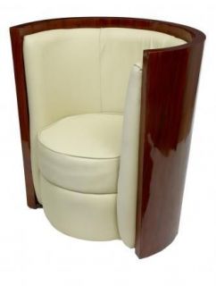 Pair Art Deco Tub Arm Chairs Seats Club Chair Sofa