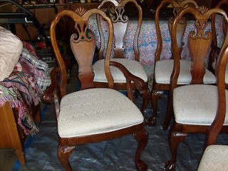   Dixie furniture co. 8 solid cherry 2 capt. 6 side chairs Ball & claw