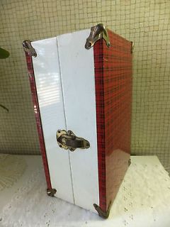 VINTAGE Metal Cover Doll Case Trunk Steamer Trunk for Any Doll