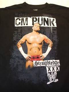 WWE CM Punk Best In the World White Ringer Wrestling White T shirt Tee 