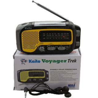   KA350 Voyager Trek Yellow Solar Crank Battery Survival Shortwave Radio