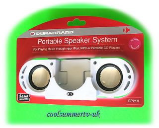   Multi Media Speaker System for iPod  CD Player White Speakers