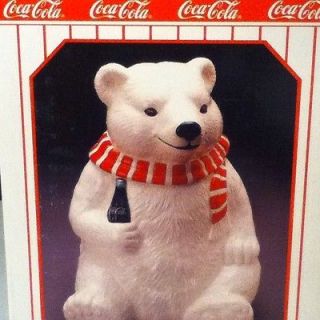 New Vintage 1994 Coca Cola Coke Cookie Candy Jar Polar Bear Always 