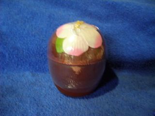 NEW IN PACKAGE BROWN HARD PLASTIC COCONUT SHAPED CUP WITH HOLE FOR 
