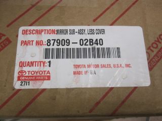   TOYOTA LH MIRROR SUB ASSY AND COVER 09 11 COROLLA CE, LE, S, XRS