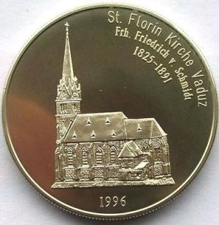 Liechtenstein 1996 Vaduz Temple 5 Euro Crown Coin,BU