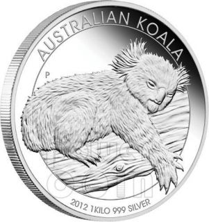 AUSTRALIAN KOALA Silver Proof Coin 1 Kg Kilo 30$ Australia 2012