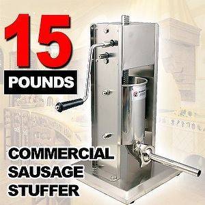 New MTN Stainless Steel Commercial Restaurant Sausage Stuffer   15Lbs