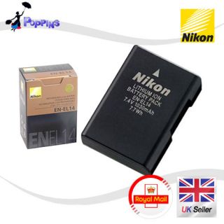 New Genuine Nikon EN EL14 Battery for CoolPix P7000,P7100,DSLR D3100 