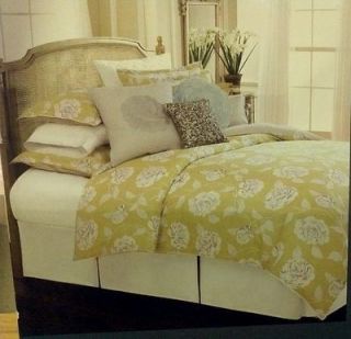 Hillcrest Queen Duvet Comforter Cover Set 3pc NEW Green White Gray 100 