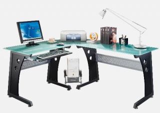 glass computer desk in Desks & Home Office Furniture