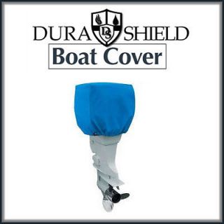 DuraShield Boat Motor Cover fits most 2 25hp Outboard Motors   Blue