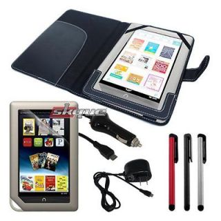 5in1 Accessory Bundle For Nook Color Tablet Leather Case+Car Wall 