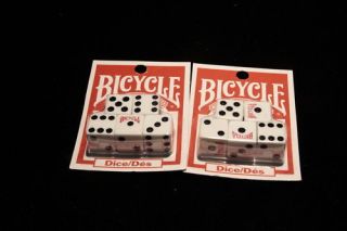 60 pack DICE Bicycle   GAME die white Backgammon Zonk Snake eyes 