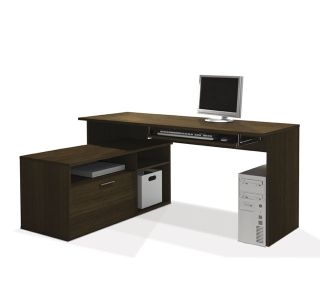   Chrome Steel Home Office L Shape Corner Computer Desk W Tray Furniture