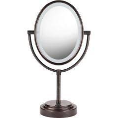 ConAir 1x/7x Magnification Double sided Lighted Oval Mirror Bronze 