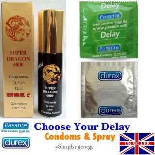Durex Performa Condoms, Pasante Delay Condoms,Super Dragon 6000 Delay 