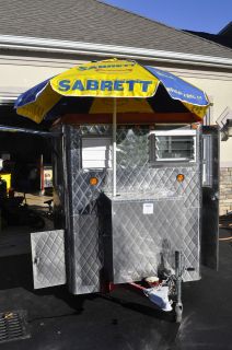 Mobile Hot Dog Cart Food Vending Concession Stand Kiosk Trailer Vendor 