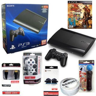 NEW PS3 250GB SLIM SYSTEM GAME ACCESSORIES GAMING CONSOLE PACK CECH 