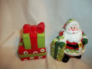 Collectible Santa and gifts Salt and Pepper shakers Fritz Floyd