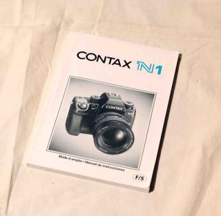 Contax N1 Manual & Instructions (French/Spanis​h)  MINT