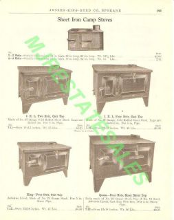 1911 Antique Camp Queen King Cook Stove AD