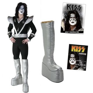 KISS Ace Frehley Spaceman COMPLETE DESTROYER Costume, Boots, Wig 