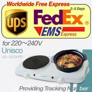 New UNIMAX US 2270HPD Smart Two Hot Plate Portable Electric Stove 
