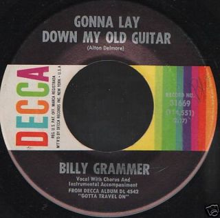 BILLY GRAMMER gonna lay down my old guitar BG 2932 7 WS EX/