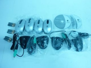 Lot of 4 Logitech optical Wireless Mouse 831210 000 M RAF95 831256 000 