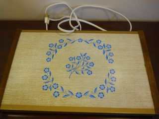 NEW VINTAGE ELECTRIC WARMING TRAY CORNING CORNFLOWER BLUE HOT PLATE 