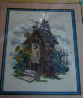  OUTHOUSE Cross Stitch KIT Rural Toilet Bathroom Rustic Vane Country