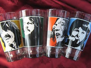 Collectible Beatles Drinking Glass Set  RingoStar John Lennon Paul 