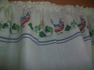 country kitchen chicken with sunflowers window treatment curtain 