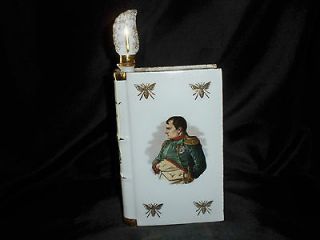 Antique Porcelain Napoleon Book Limoges Cognac Decanter