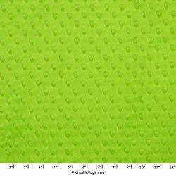 MINKY DOT BRIGHT LIME CHENILLE FABRIC 30X36 SOFT!