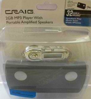 Craig 2GB  Player With Portable Amplified Speakers  Factory Sealed
