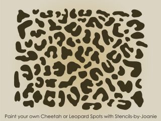 Cheetah STENCIL Leopard Spots Animal Safari Zoo Background Wall Art 