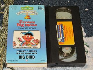 SESAME STREET START TO READ VIDEO I WANT TO GO HOME VHS VIDEO FREE U.S 