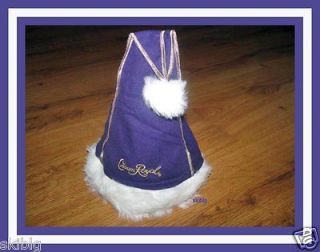 Crown Royal Whiskey Santa Hat Cap Purple w/ Gold Lettering NEW
