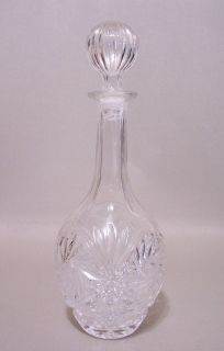   Crystal Glass Decanter Bottle for Liquor Clear Pattern Glass Stopper