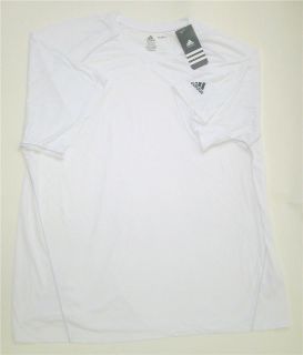 Mens Adidas Short Sleeve Climalite Dry Wicking White 3XL T Shirt