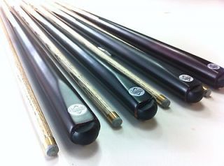 WOODEN POOL SNOOKER CUE SET 4x Two Piece Cues with 10mm pool cue tips 