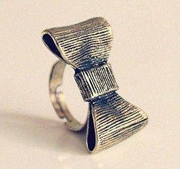   Retro Style Cute Lovely Bowknot Bow Adjustable Ring NEW Free Ship